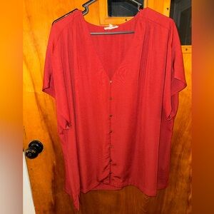 Plus size maroon blouse